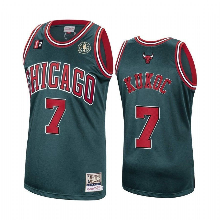 Toni Kukoc 7 Chicago Bulls Green Hardwood Classics NBA Jersey Men's