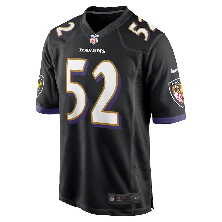 Ray Lewis 52 Baltimore Ravens Retired Black NFL Jersey Men's
