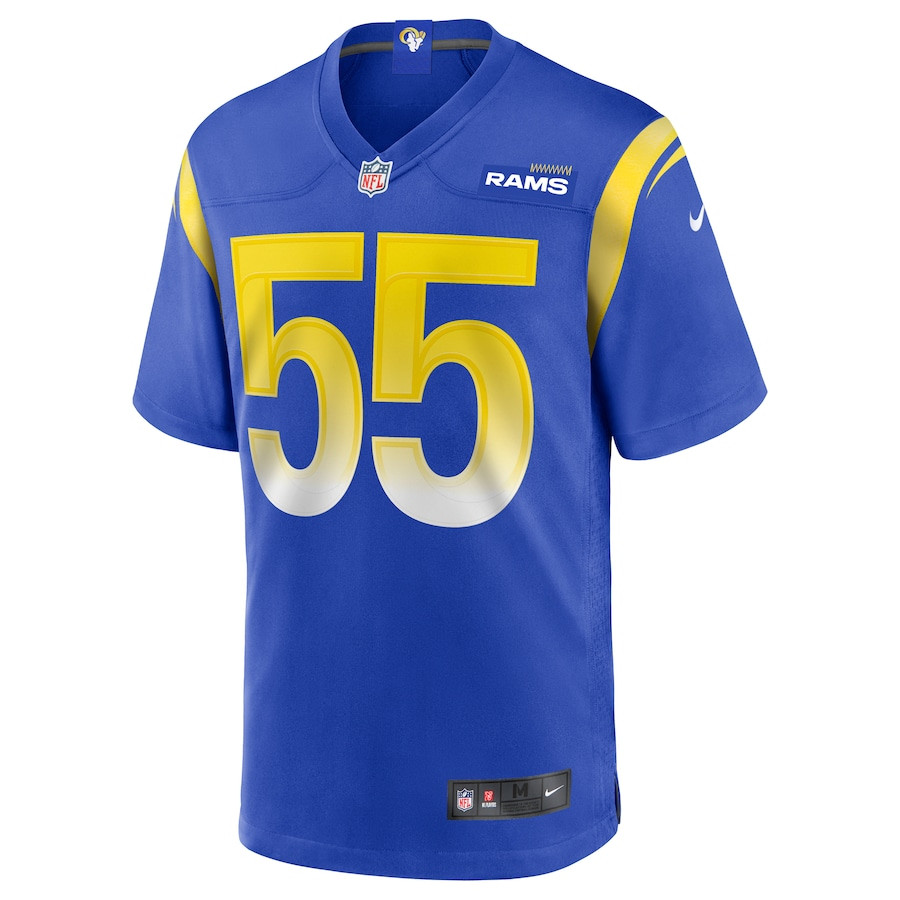 Brian Allen 55 Los Angeles Rams Game Royal NFL Jersey Men's