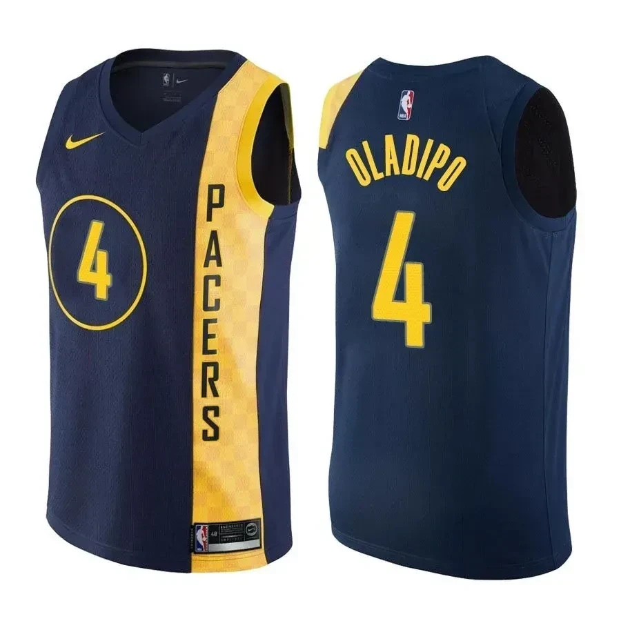Indiana Pacers Victor Oladipo 4 City Edition Navy NBA Jersey Men's