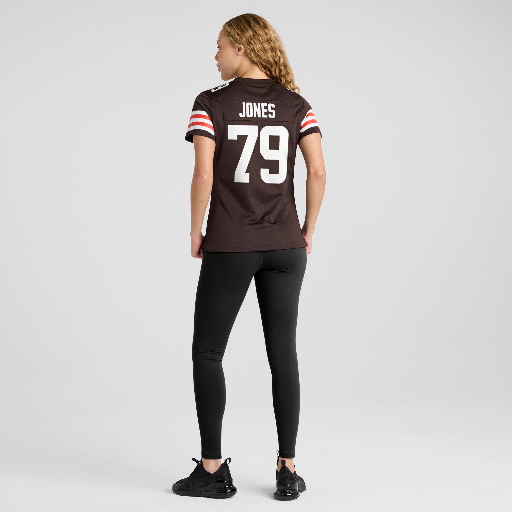 Cleveland Browns Dawand Jones Brown Team Game NFL Jersey Women's