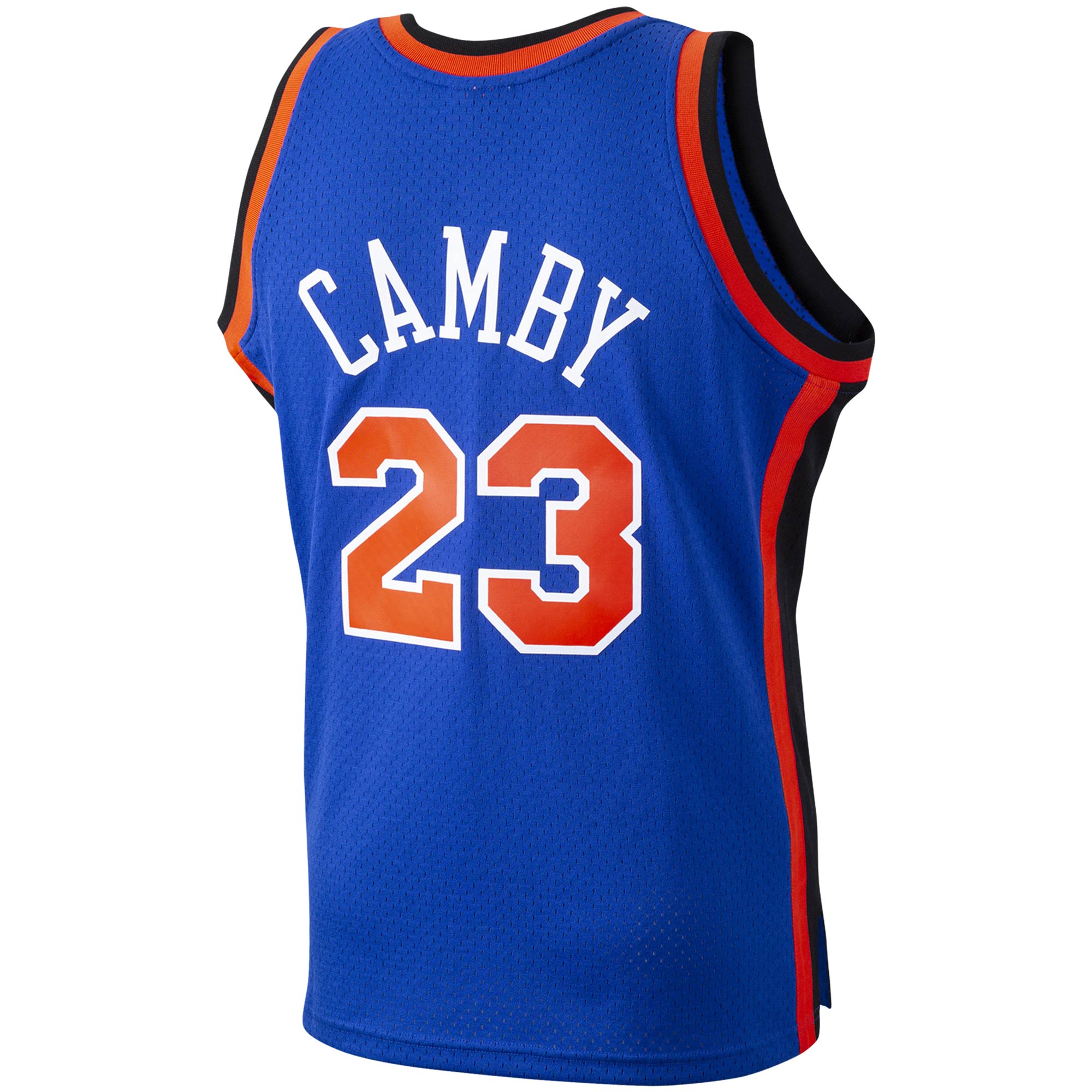 Mitchell Ness Marcus Camby Blue New York Knicks 1998-99 Hardwood Classics Swingman Player NBA Jersey Men's