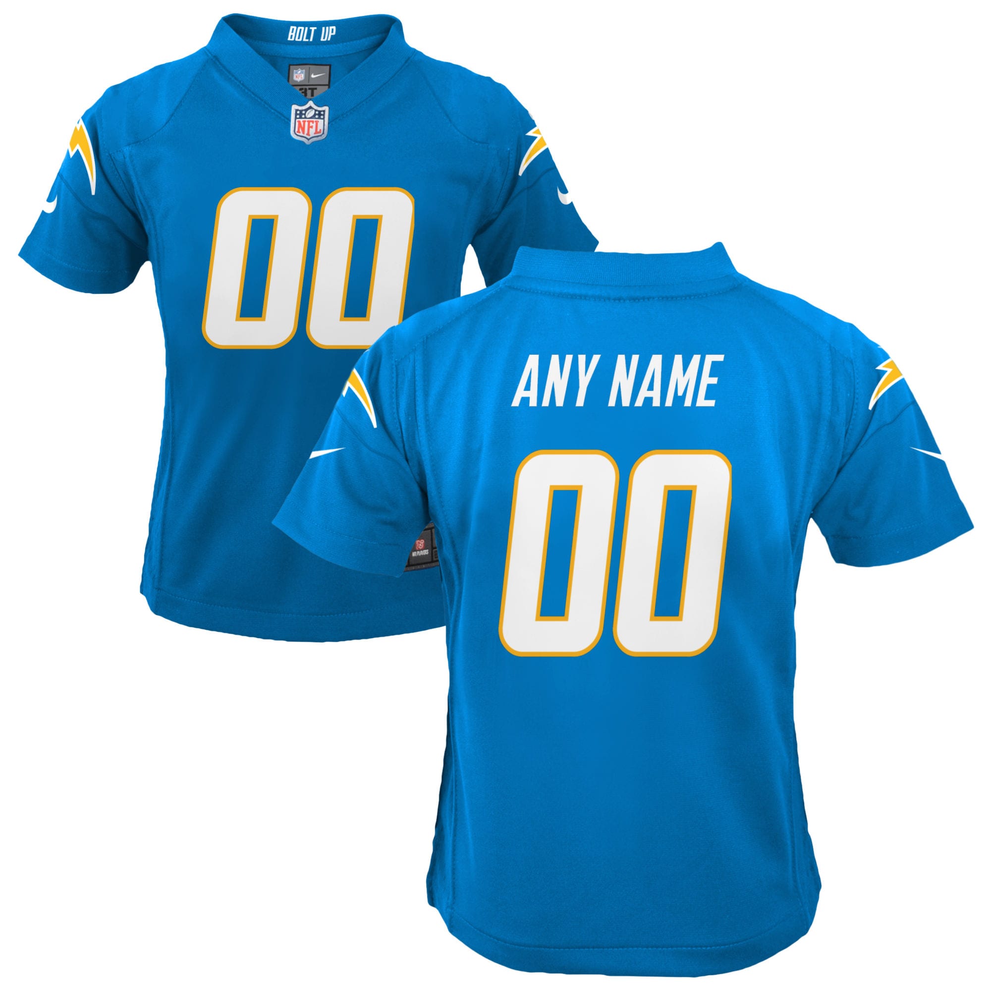 Los Angeles Chargers Powder Blue Custom Game NFL Jersey Youth