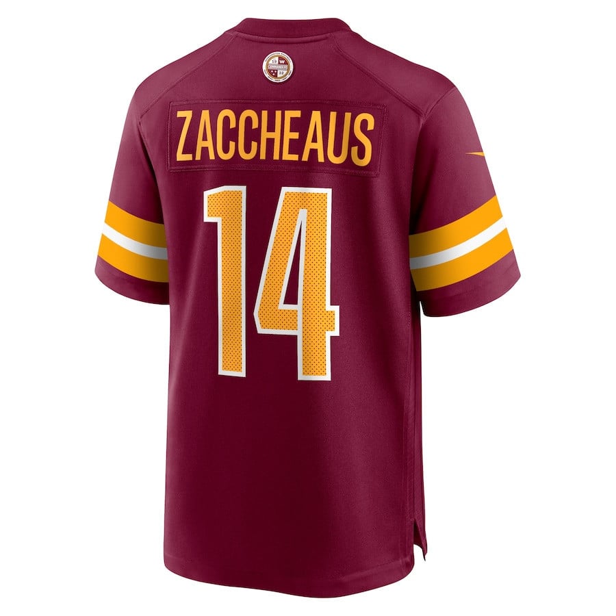 Olamide Zaccheaus #14 Washington Commanders Super Bowl LIX Burgundy NFL Jersey Men's