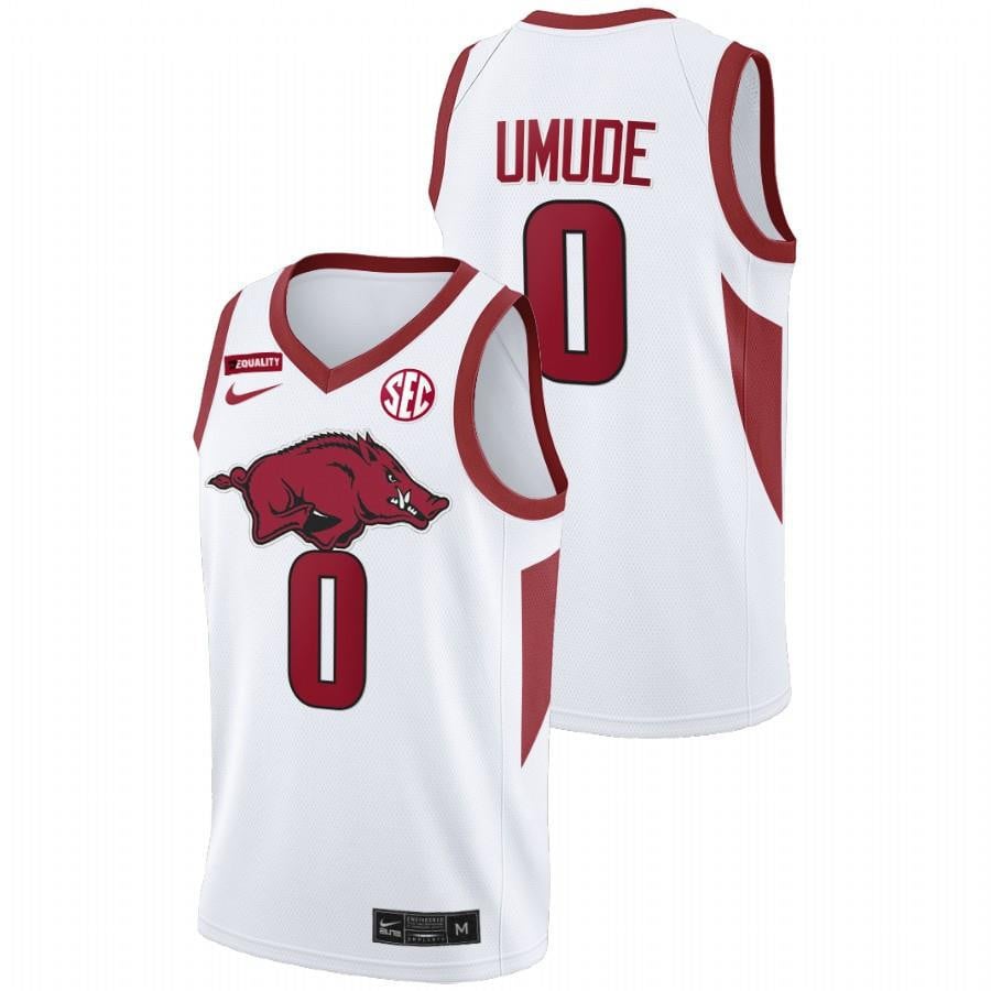 Arkansas Razorbacks Stanley Umude 0 202 White College Equality NCAA Jersey Men's