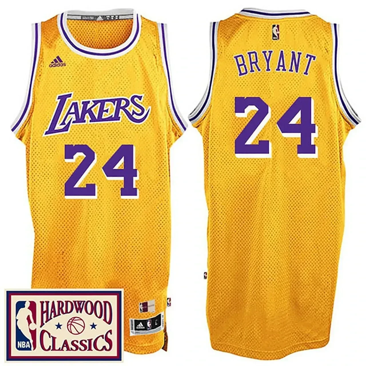 2016-17 Season Los Angeles Lakers 24 Hardwood Classics Throwback Gold Kobe Bryant NBA Jersey Men's