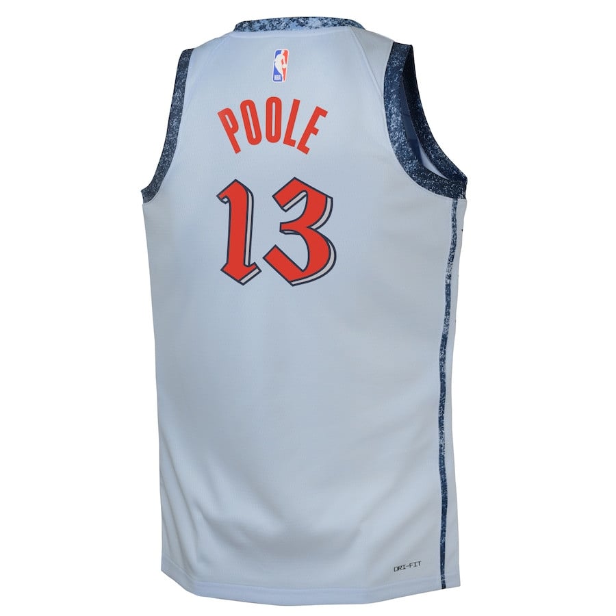 Jordan Poole 13 Washington Wizards 2024/25 Swingman Playe City Edition Powder Blue NBA Jersey Youth