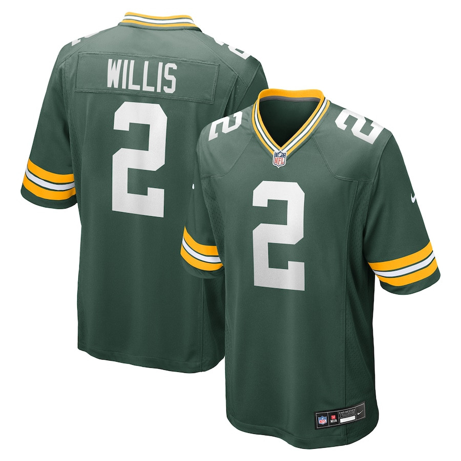 Malik Willis 2 Green Bay Packers Game Green NFL Jersey Men's