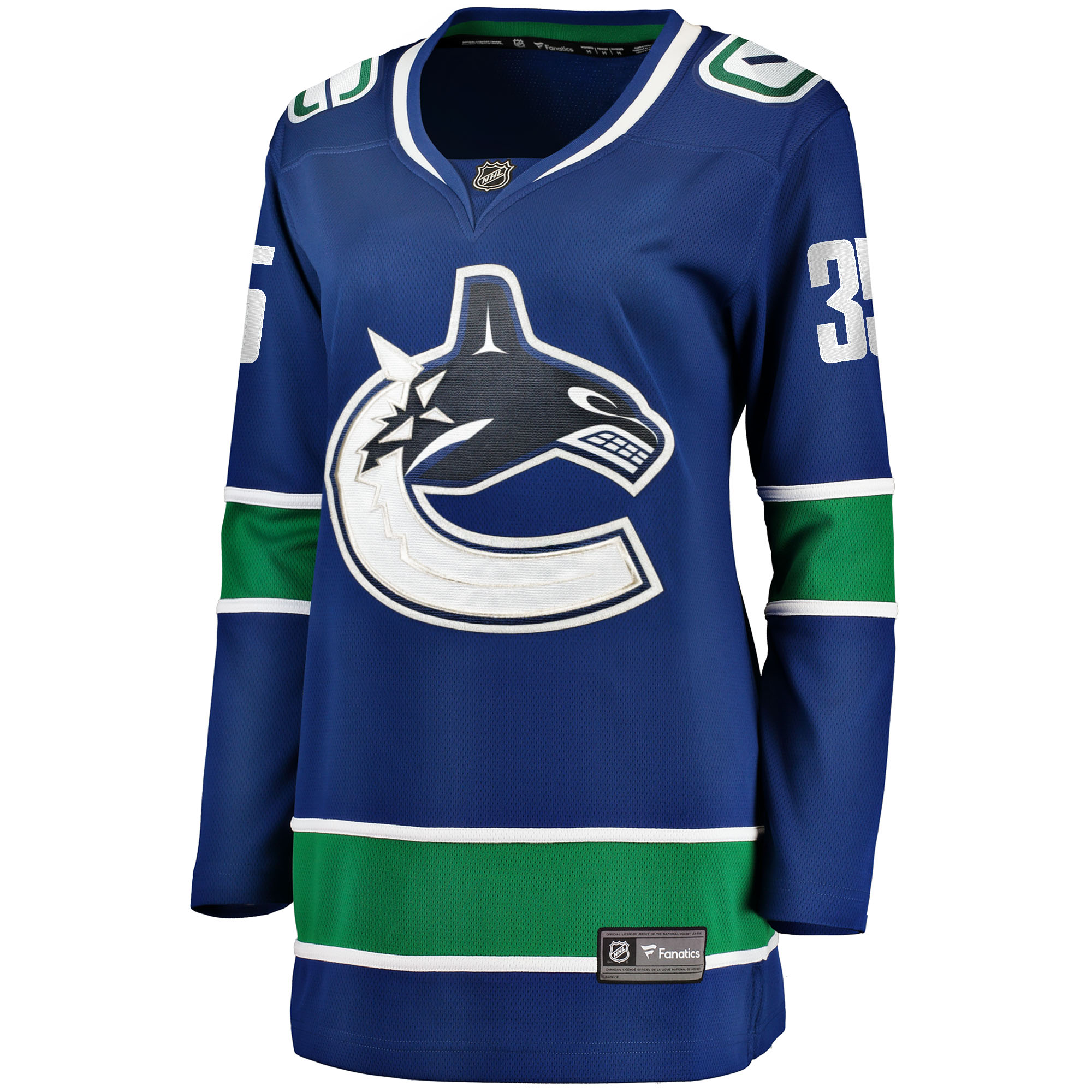 Vancouver Canucks Thatcher Demko Blue Home Breakaway NHL Jersey Women's