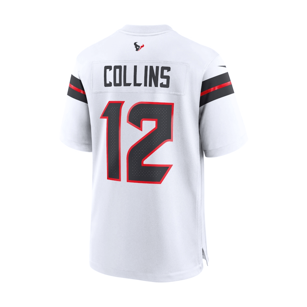 Nico Collins 12 Houston Texans 2025 Pro Bowl Patch Game White NFL Jersey Men's