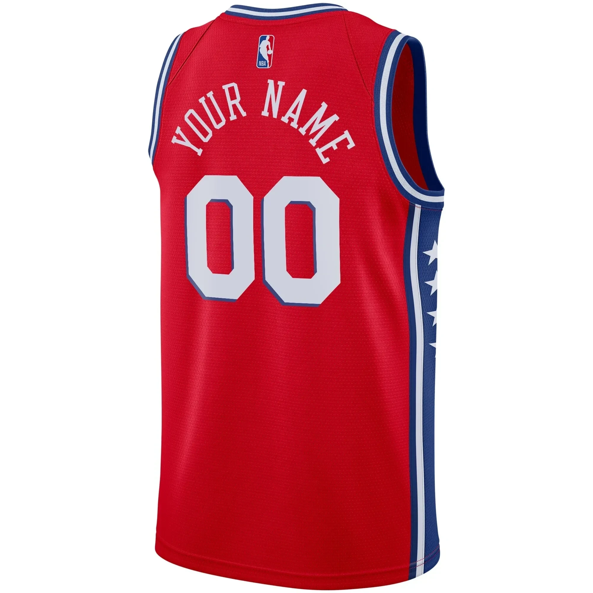 Philadelphia 76ers Swingman Custom Statement Edition Red NBA Jersey Men's