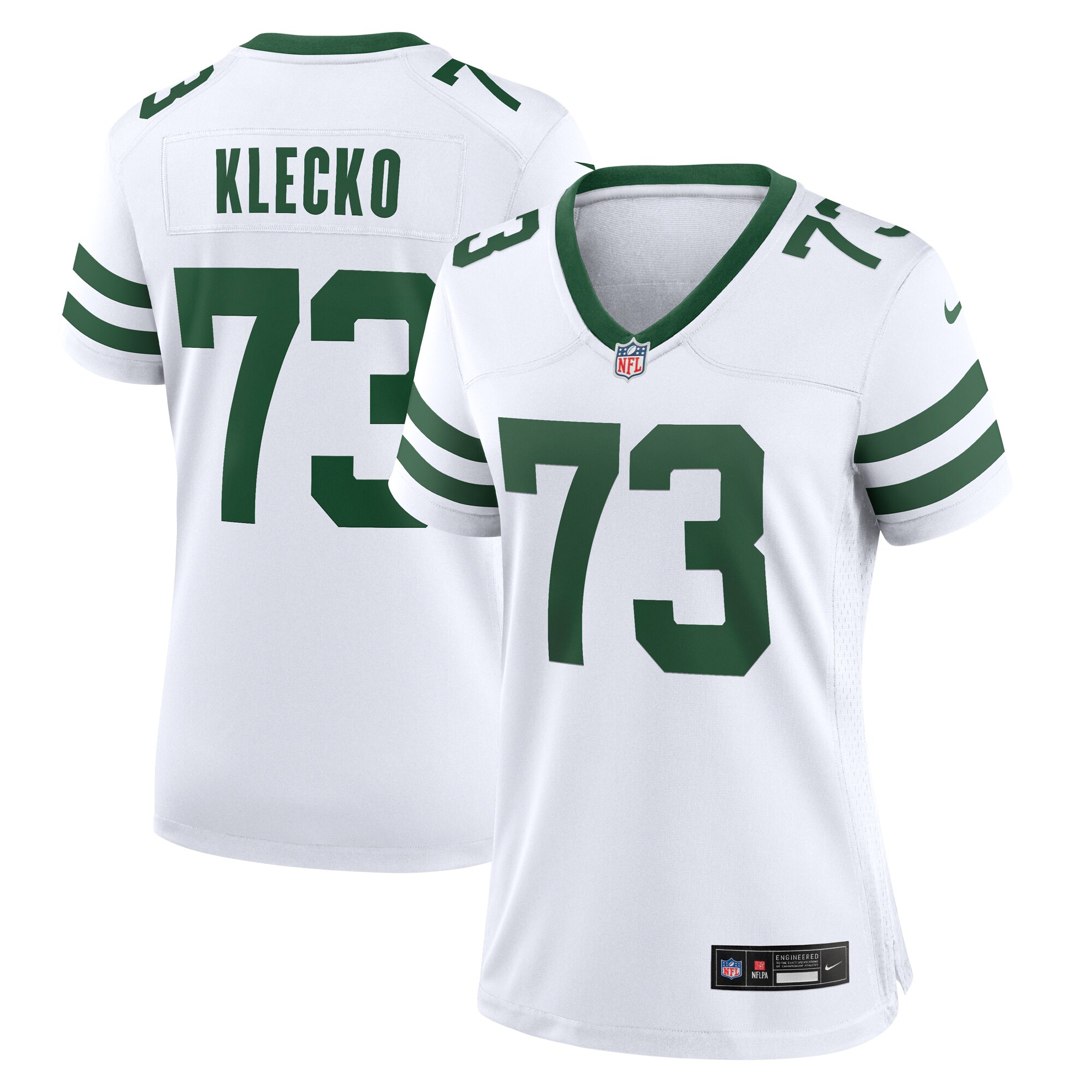 New York Jets Joe Klecko White Legacy Retired Player Game NFL Jersey Women's