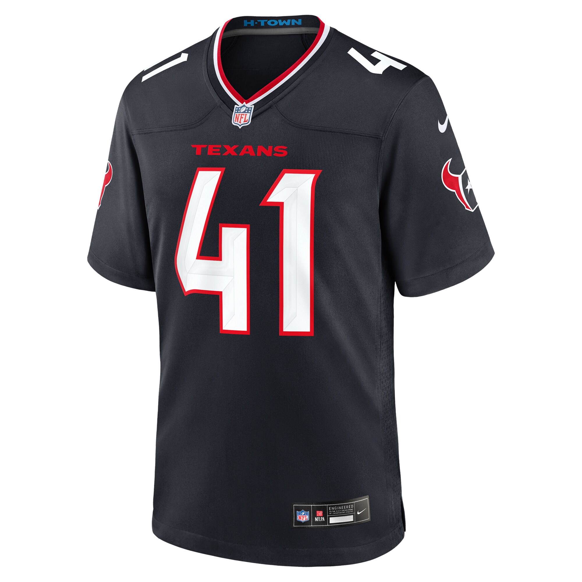 Houston Texans Gregory Junior Navy Team Game NFL Jersey Men's