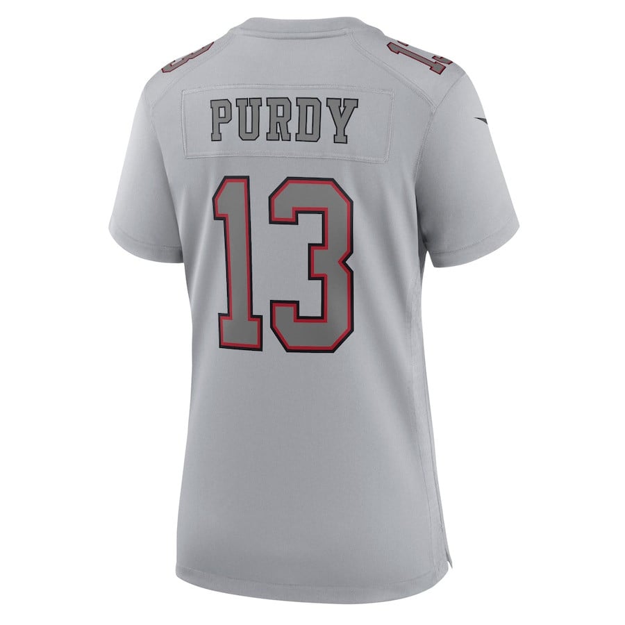 Brock Purdy 13 San Francisco 49ers Super Bowl LVIII Atmosphere Fashion Game Gray NFL Jersey Women's