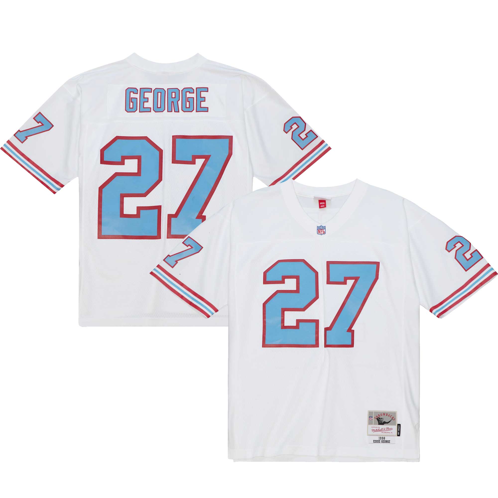 Tennessee Oilers Eddie George Mitchell Ness White Legacy NFL Jersey Men's