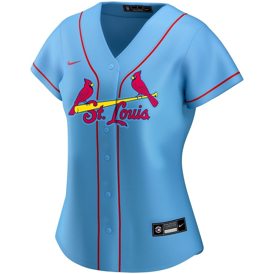 St. Louis Cardinals Alternate Custom Blue MLB Jersey Women's