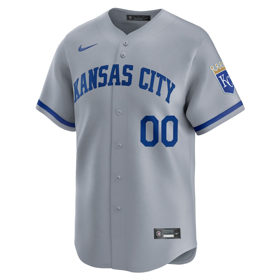 Kansas City Royals Away Limited Custom Gray MLB Jersey Men's