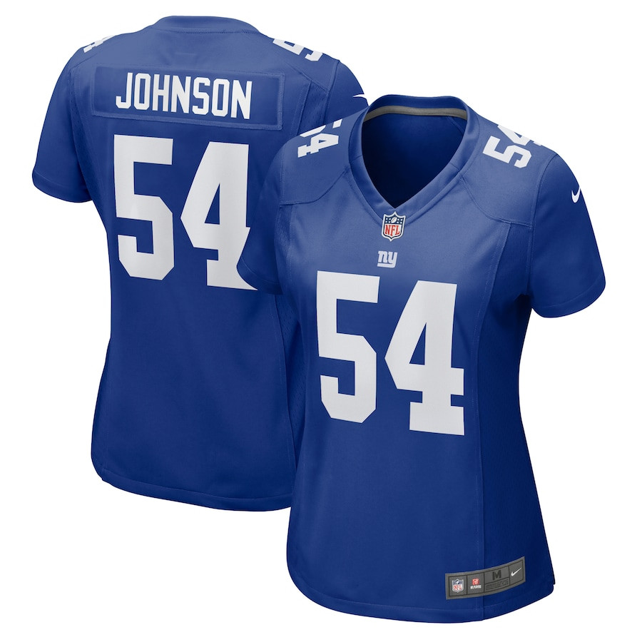 Dyontae Johnson 54 New York Giants Game Royal NFL Jersey Women's