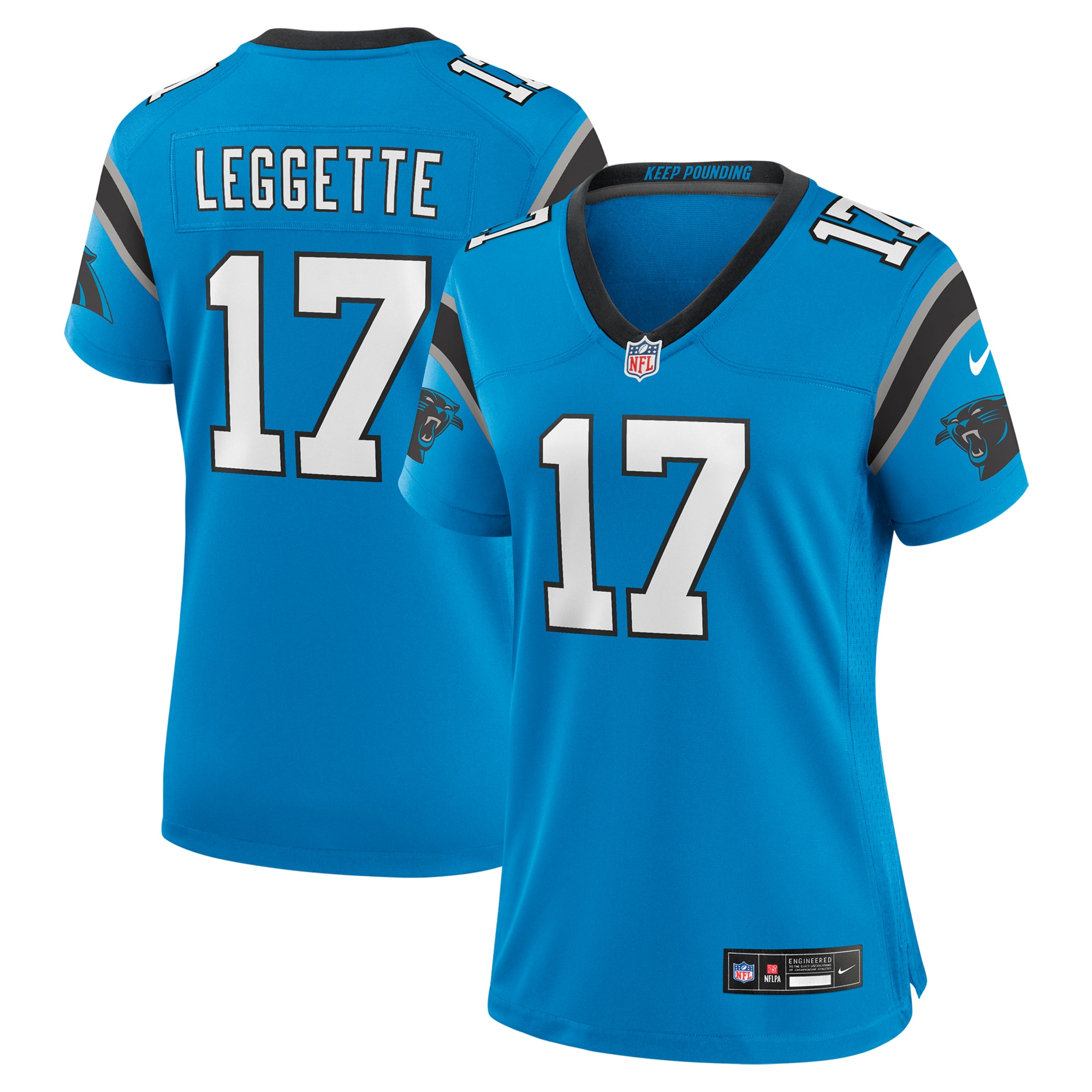 Carolina Panthers Xavier Legette Blue Alternate Game NFL Jersey Women's