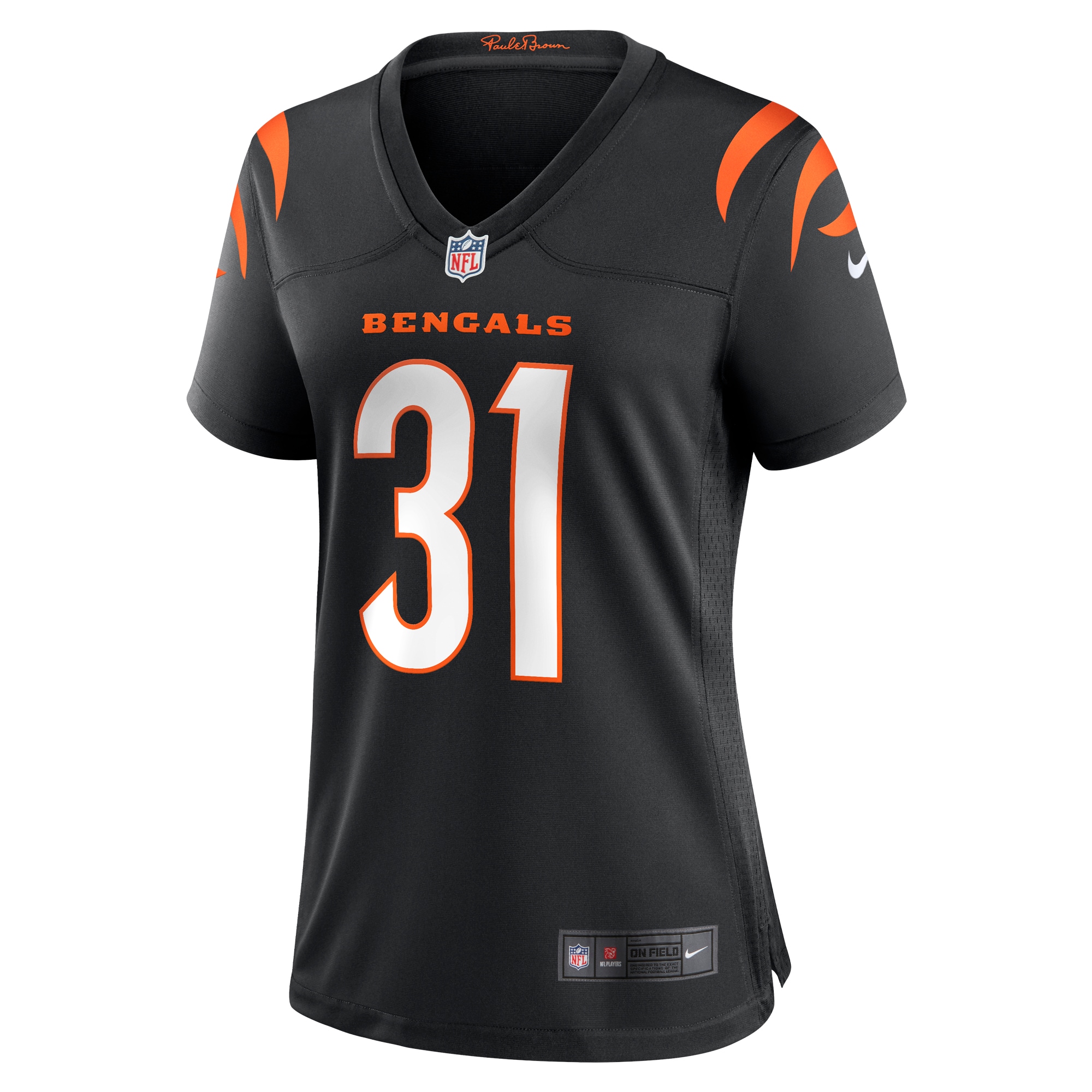 Cincinnati Bengals Ickey Woods Black Retired Player Game NFL Jersey Women's
