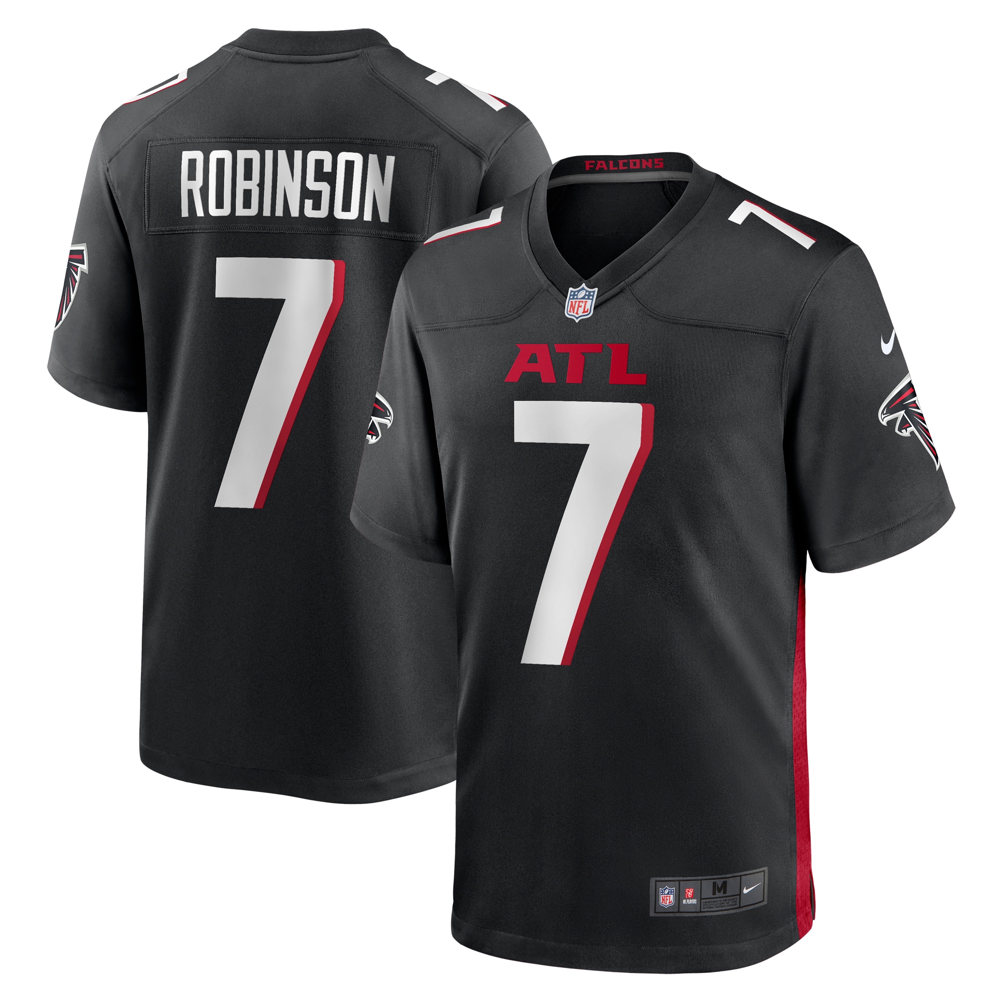 Atlanta Falcons Bijan Robinson Black Game NFL Jersey Men's