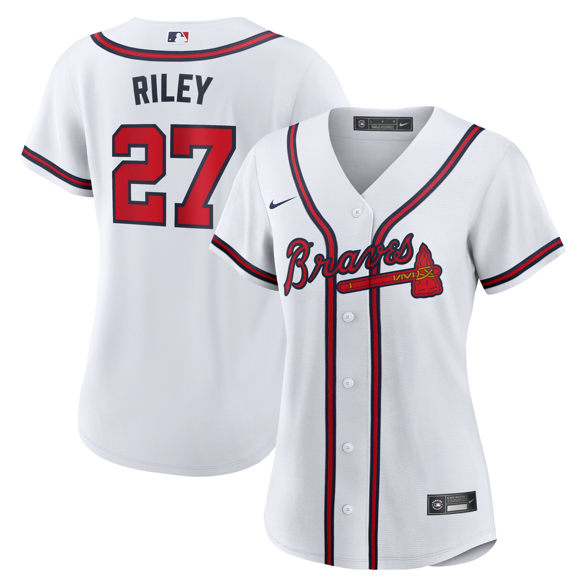 Atlanta Braves Austin Riley White Home MLB Jersey Women's