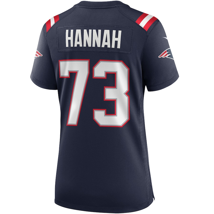 John Hannah 73 New England Patriots Game Retired Navy NFL Jersey Women's