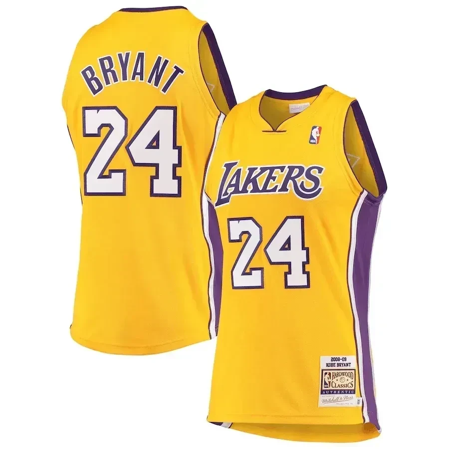 Kobe Bryant Los Angeles Lakers Mitchell Ness Hardwood Classics 2008-09 Gold NBA Jersey Men's