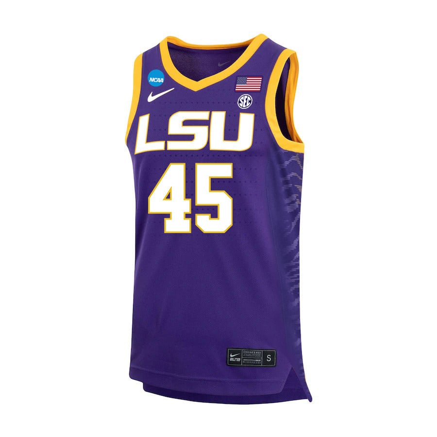 Alexis Morris 45 LSU Tigers 2023 Purple NCAA Jersey Men's
