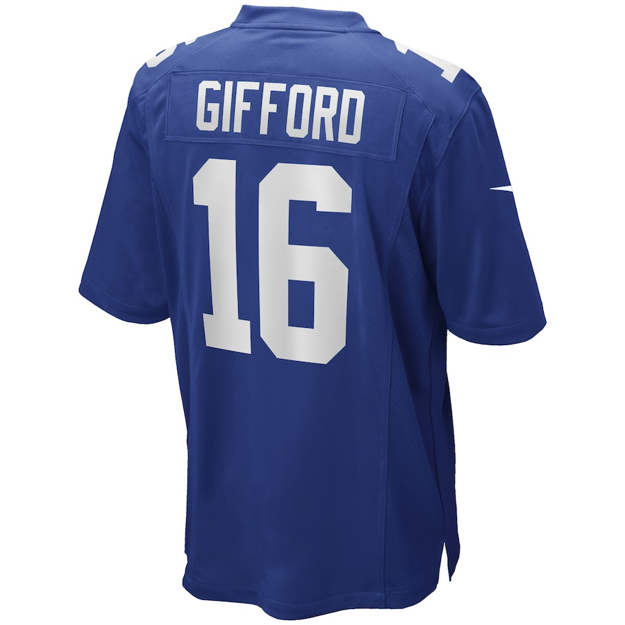 Frank Gifford 16 New York Giants Game Retired Royal NFL Jersey Men's