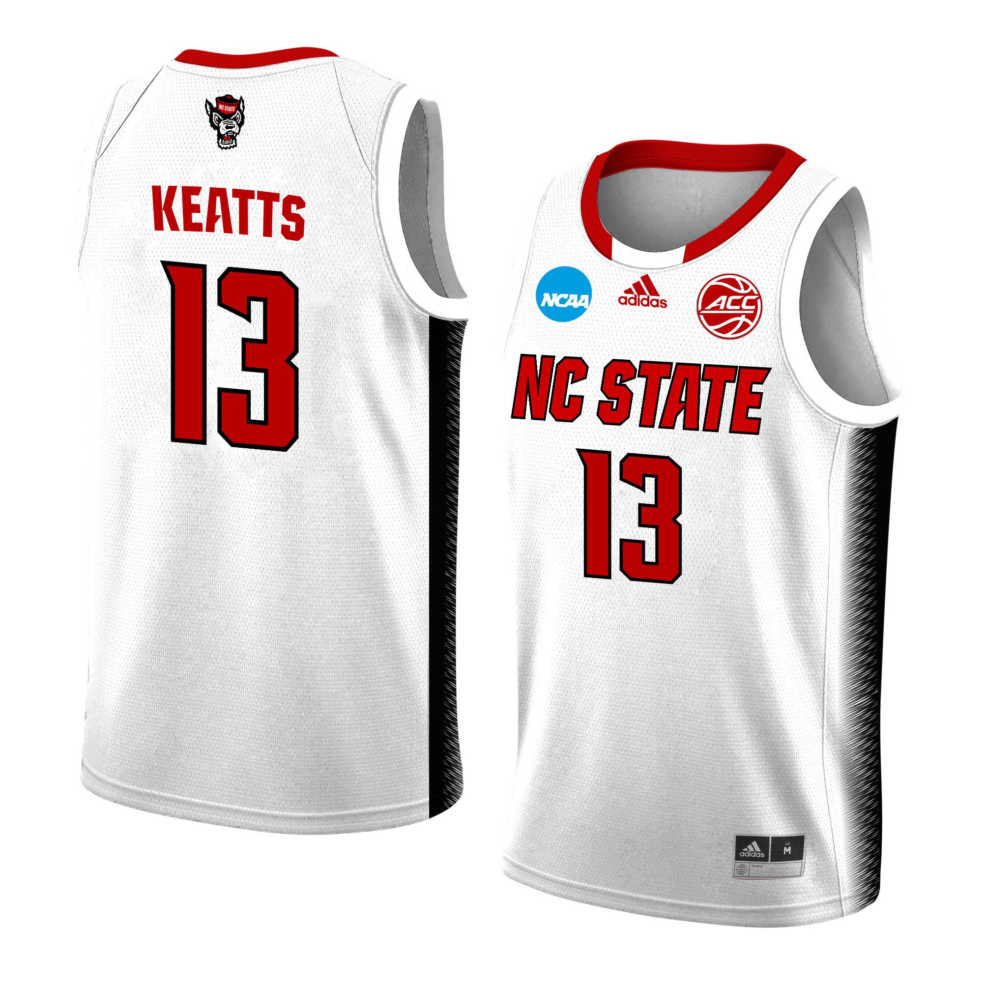 KJ Keatts 13 NC State Wolfpack 2024 White Unisex NCAA Jersey Unisex