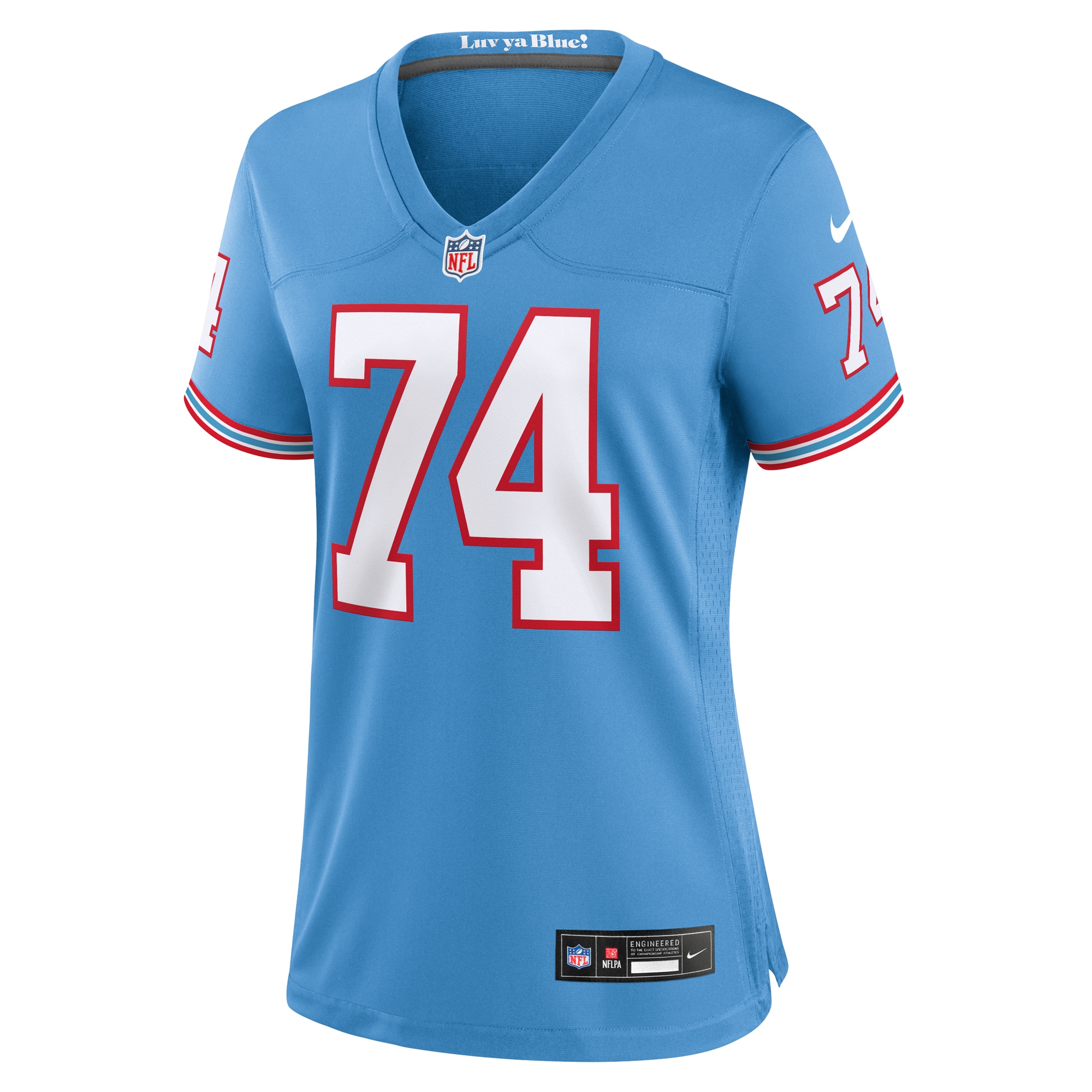 Tennessee Titans Bruce Matthews Light Blue Oilers Throwback Retired Player Game NFL Jersey Women's