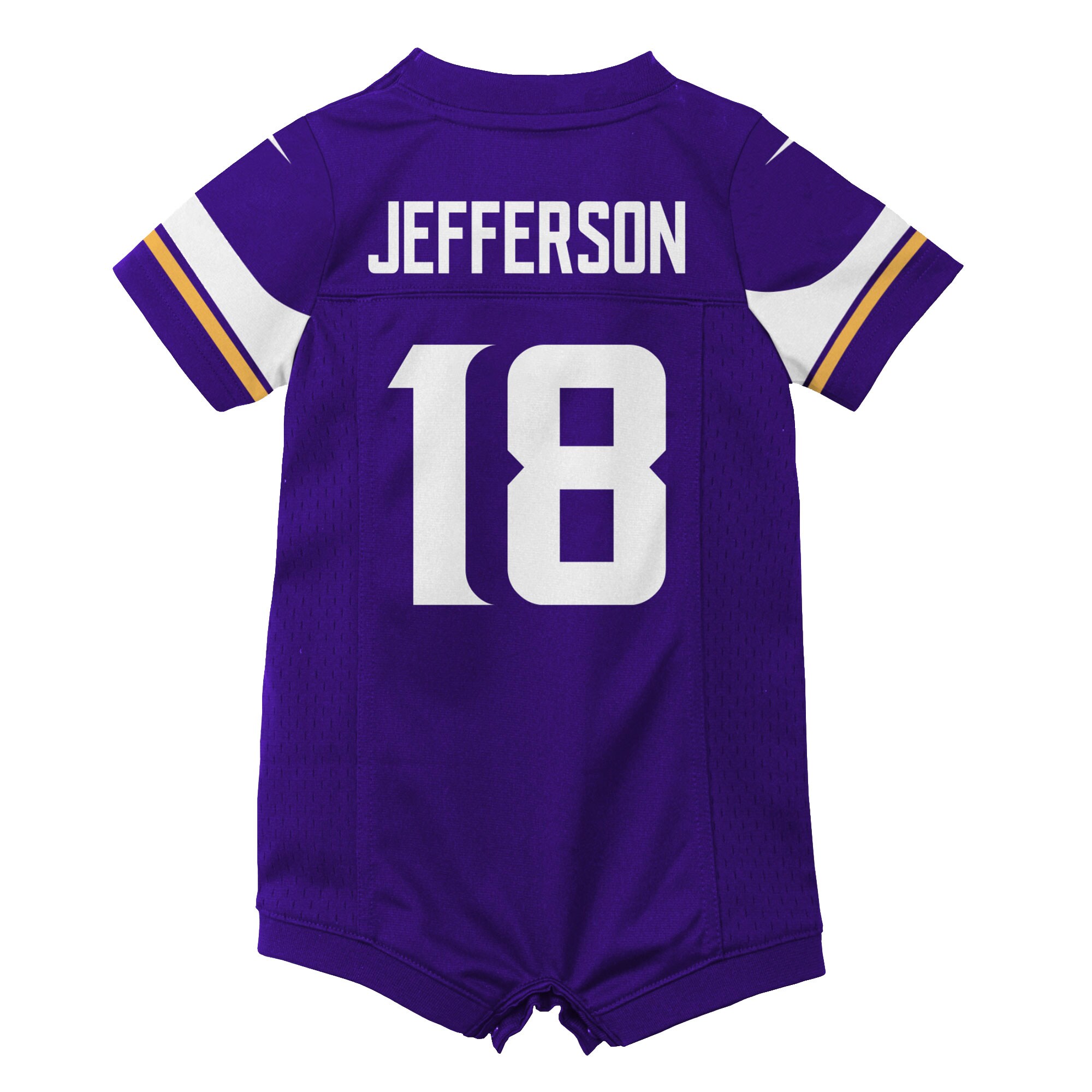 Newborn Infant Minnesota Vikings Justin Jefferson Purple Game Romper NFL Jersey Men's