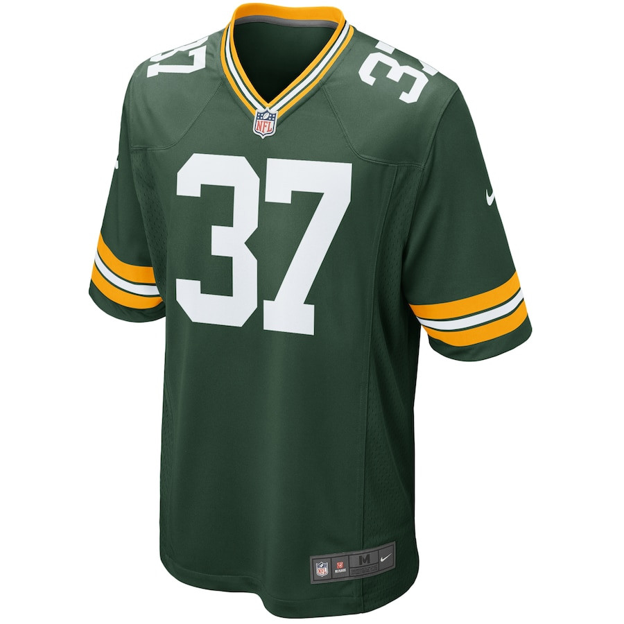 Josh Jackson 37 Green Bay Packers Game Green NFL Jersey Men's