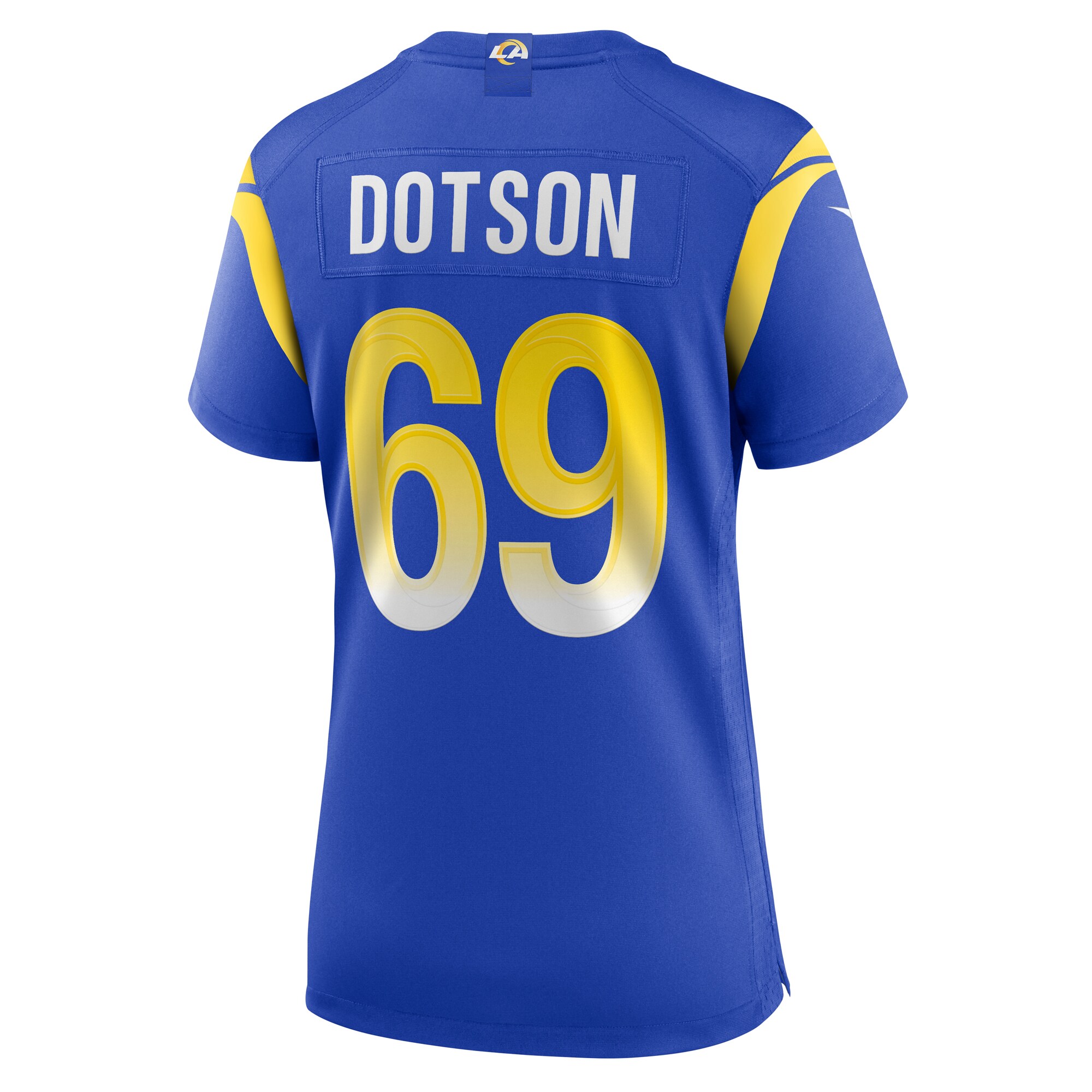 Los Angeles Rams Kevin Dotson Royal Game NFL Jersey Women's