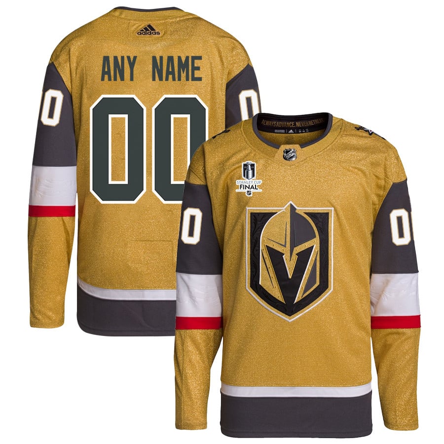 Vegas Golden Knights Stanley Cup 2023 Final Patch Home Breakaway Custom Gold NHL Jersey Men's