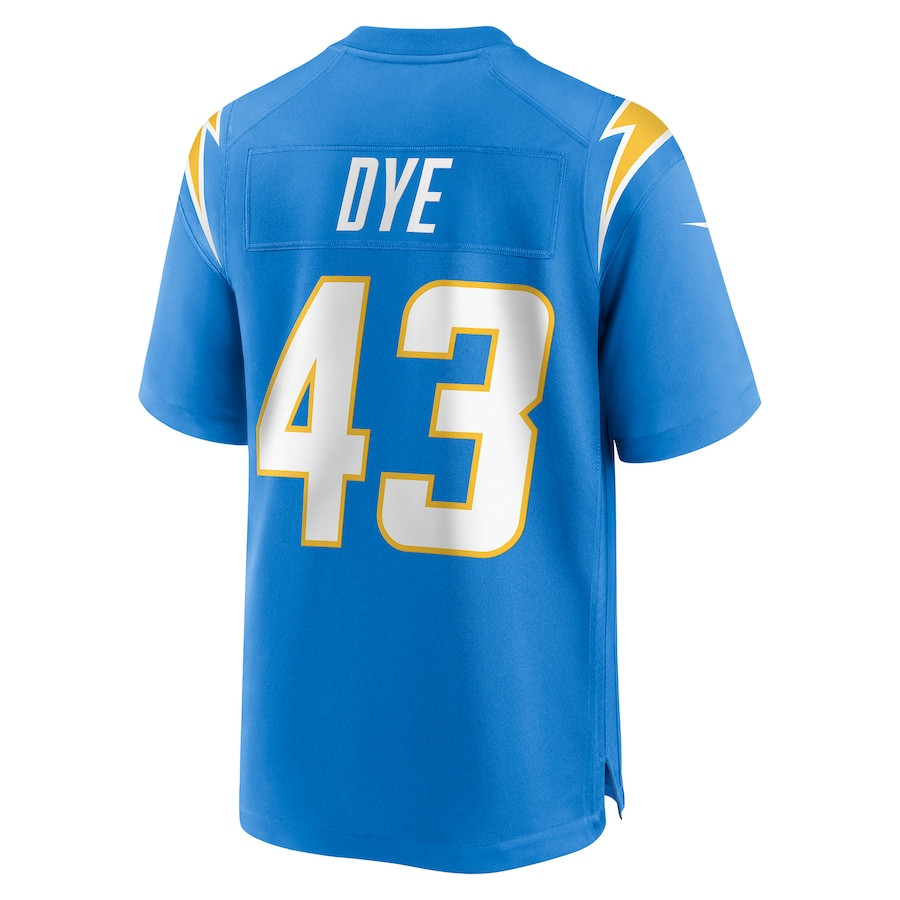 Troy Dye 43 Los Angeles Chargers Team Game Powder Blue NFL Jersey Men's