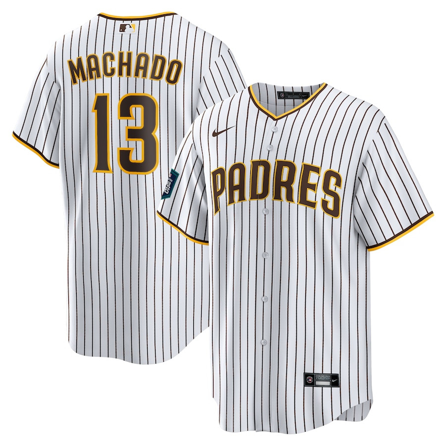 Manny Machado 13 San Diego Padres 2024 World Tour Seoul Series Home Player White MLB Jersey Men's