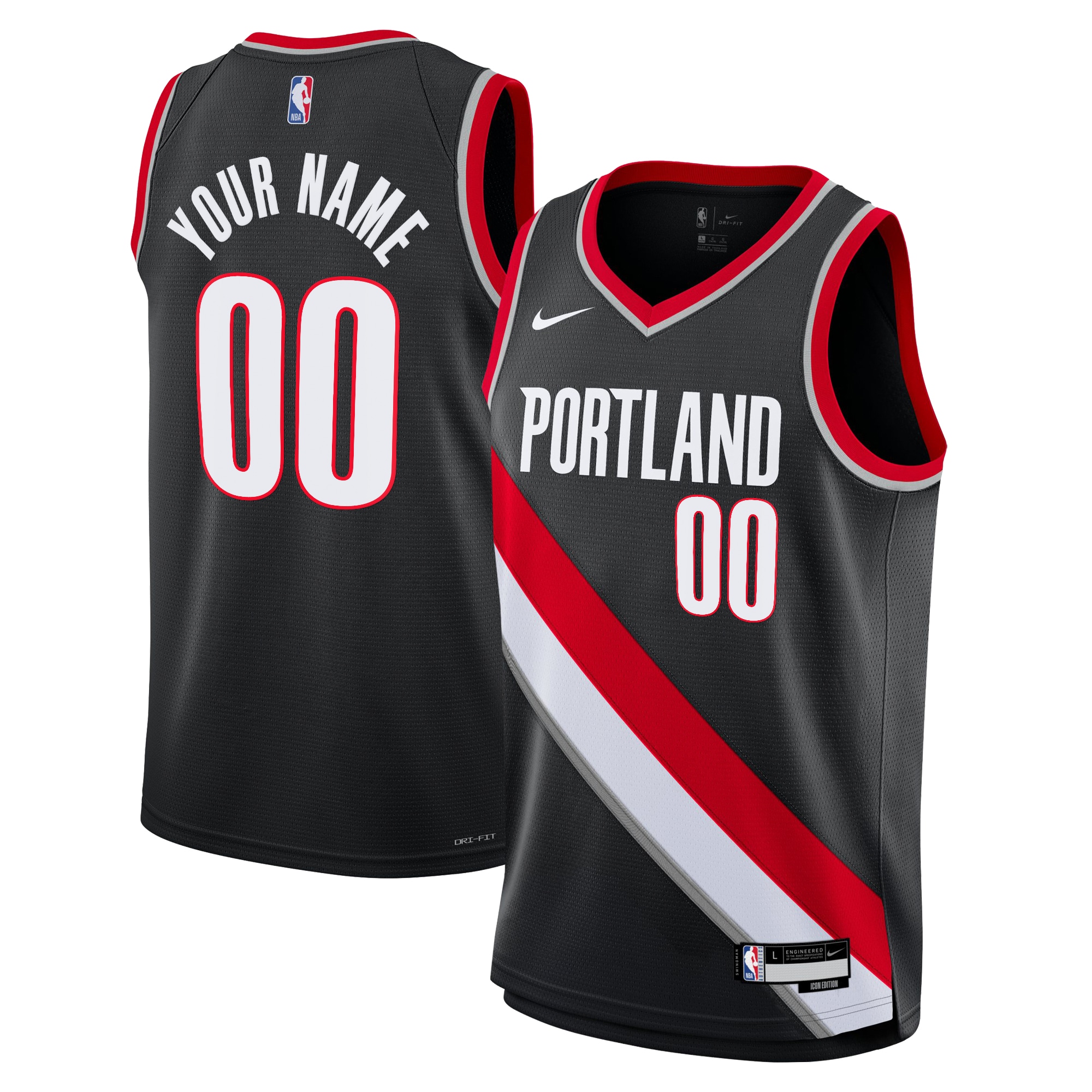 Portland Trail Blazers Icon Swingman Custom NBA Jersey Youth
