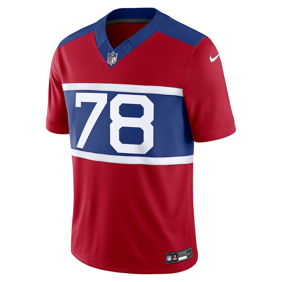 Andrew Thomas 78 New York Giants Alternate Vapor F.U.S.E. Limited Century Red NFL Jersey Men's