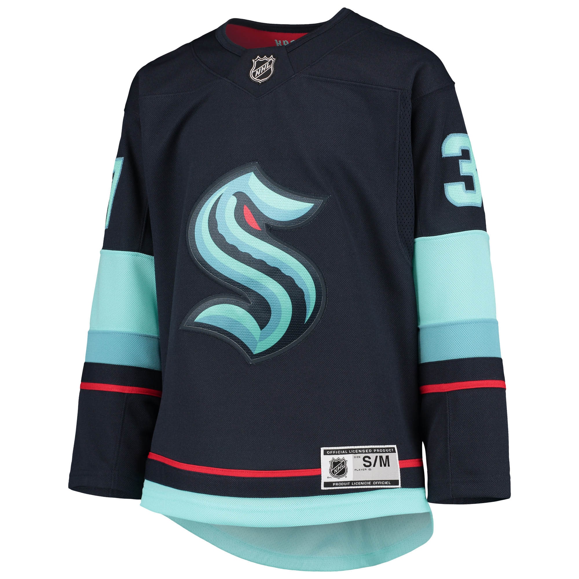 Seattle Kraken Yanni Gourde Deep Sea Blue Home Premier Player NHL Jersey Youth