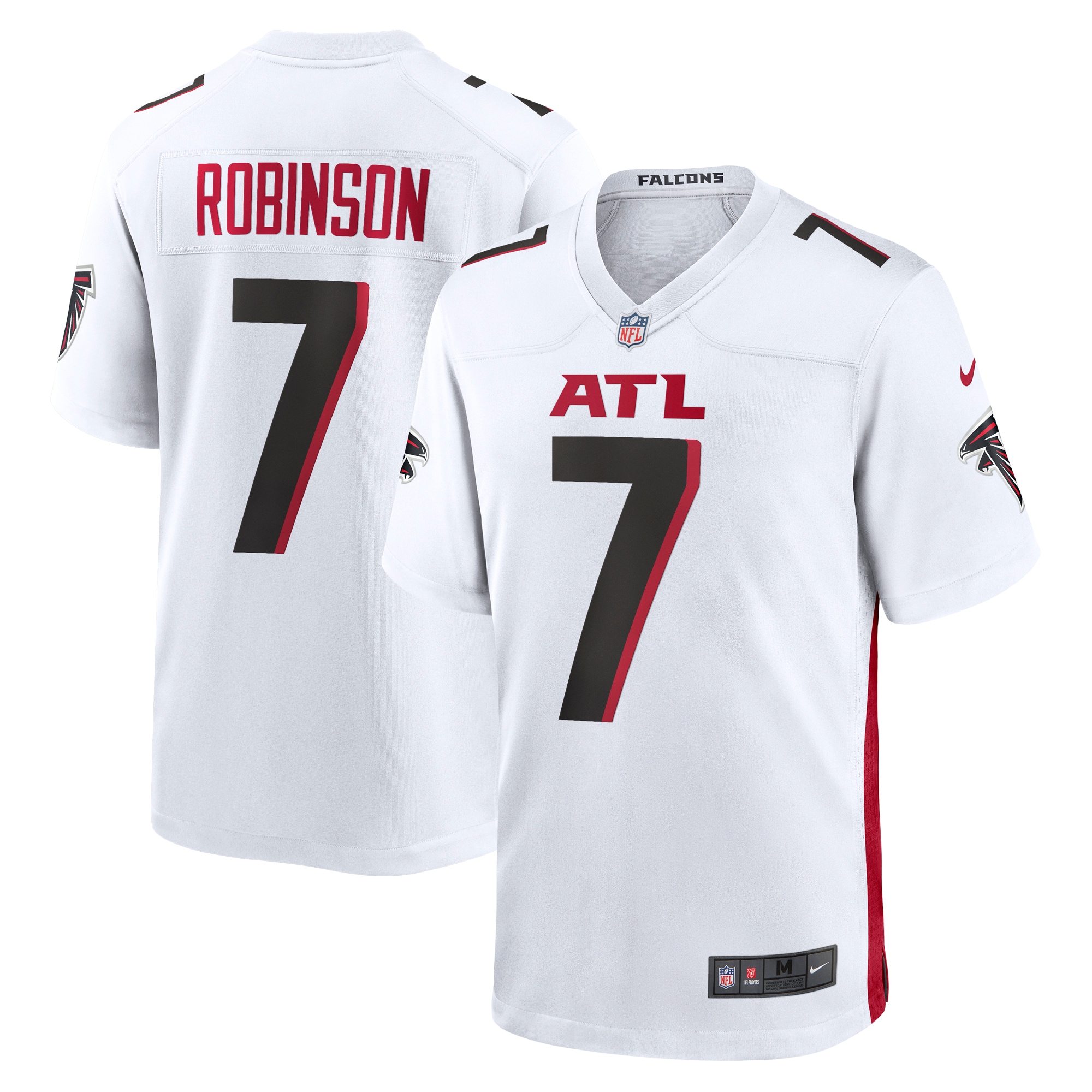 Atlanta Falcons Bijan Robinson White Game NFL Jersey Men's