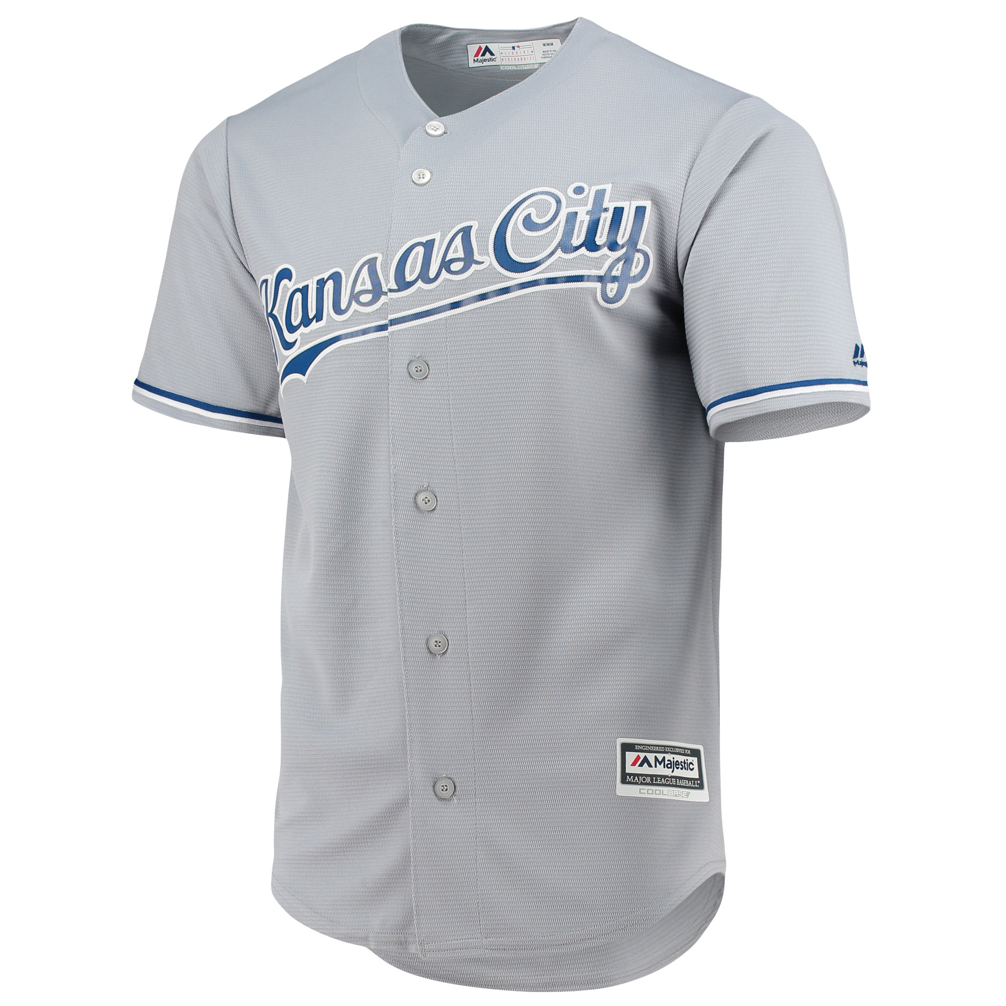 Kansas City Royals Majestic Gray Team Official MLB Jersey Men's