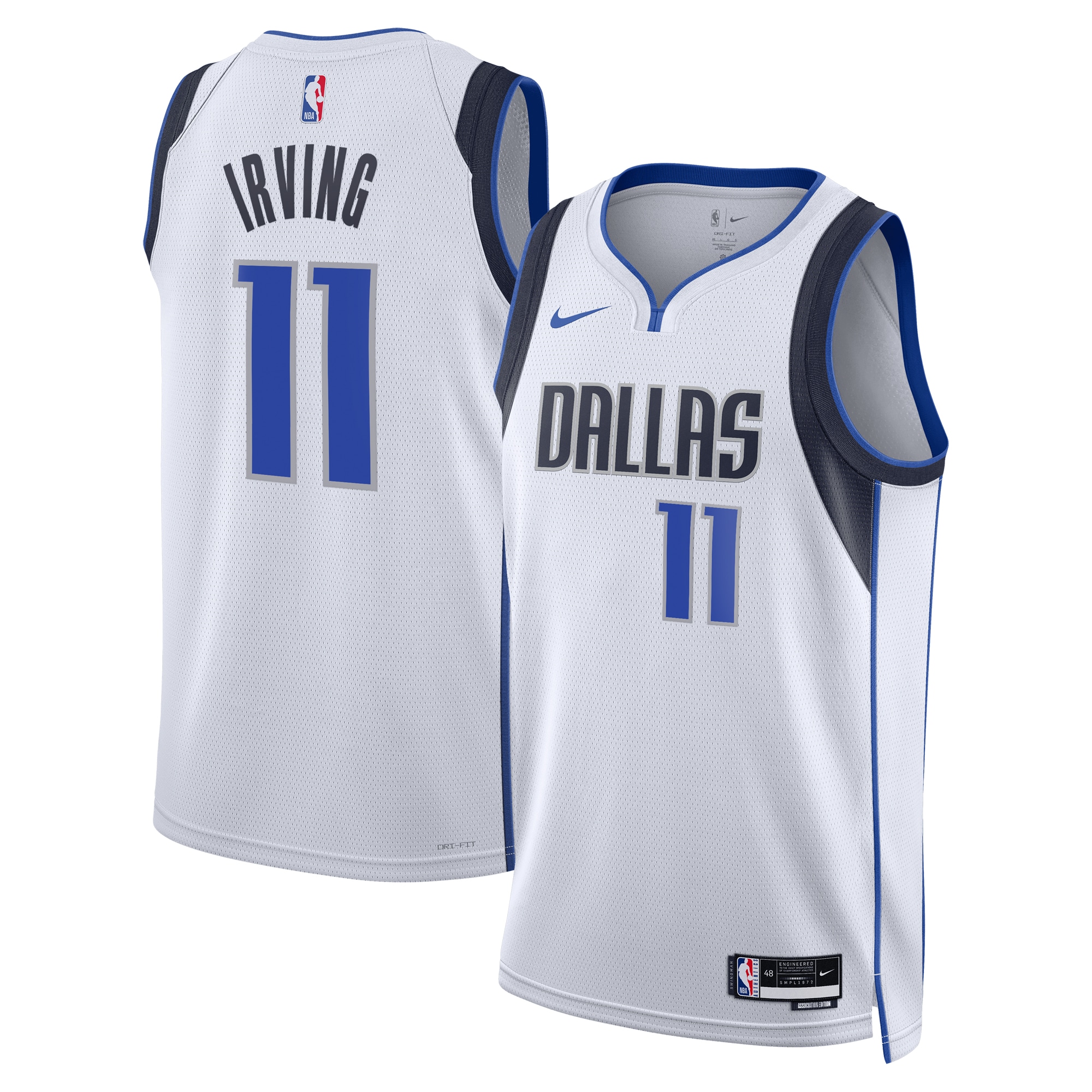 Dallas Mavericks Association Edition Swingman White Kyrie Irvin Unisex NBA Jersey Unisex