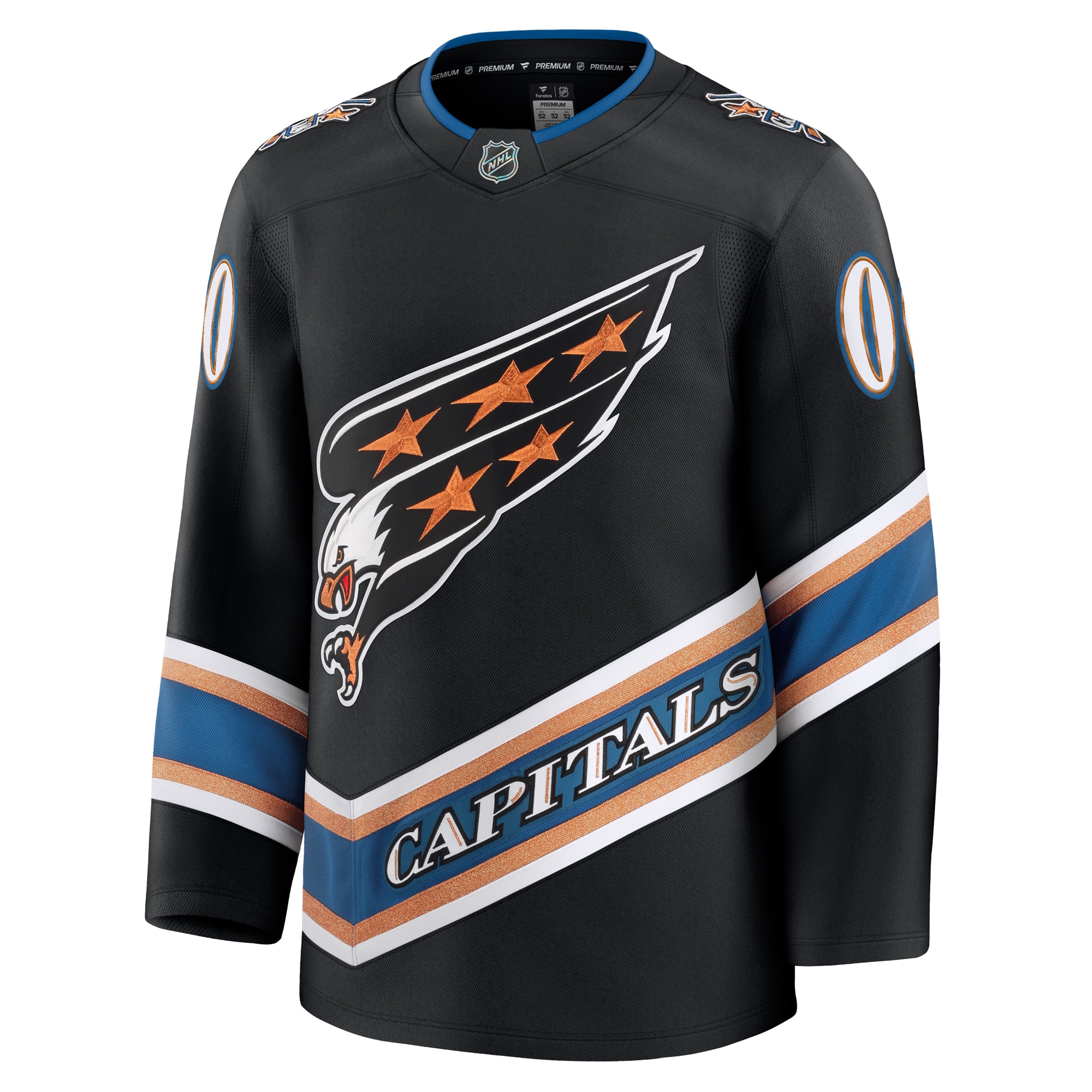 Washington Capitals Black Alternate 50th Anniversary Premium Custom NHL Jersey Men's