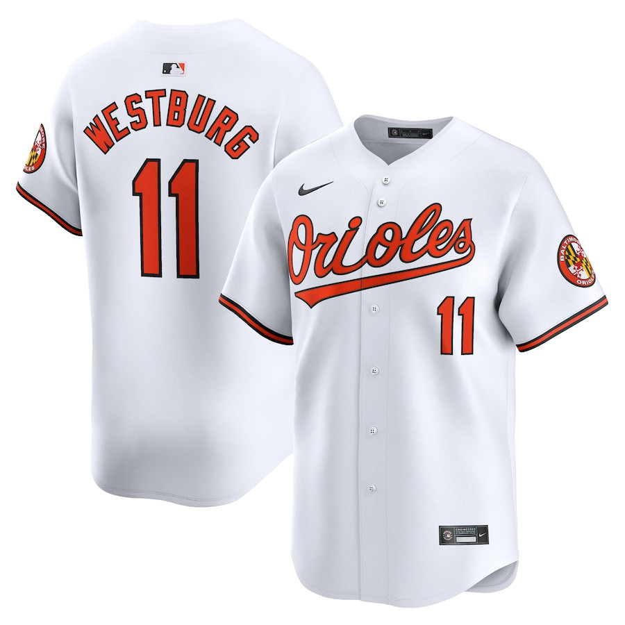 Jordan Westburg 11 Baltimore Orioles Home Limited White MLB Jersey Men's