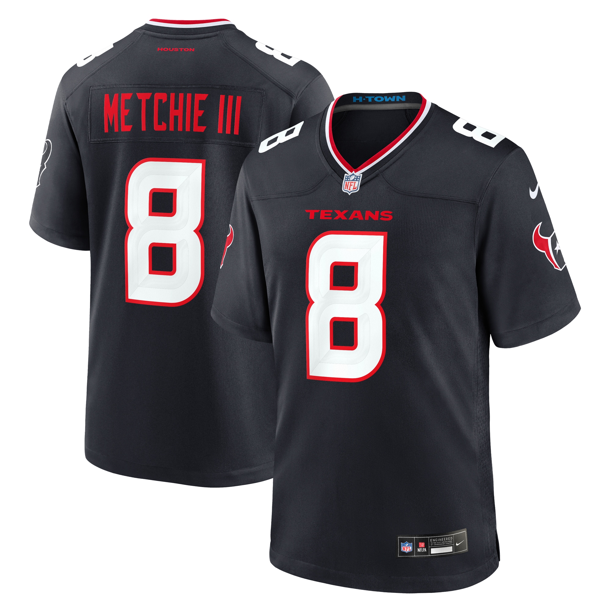 Houston Texans John Metchie III Navy Team Game NFL Jersey Men's