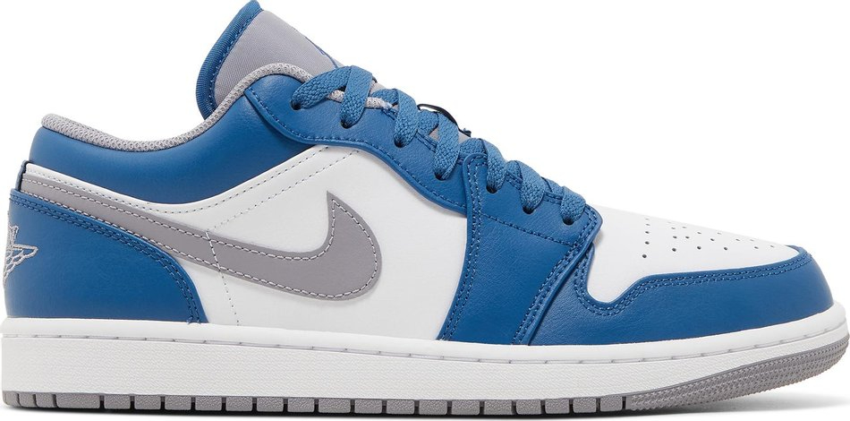 Air Jordan 1 Low True Blue Cement 553558-412