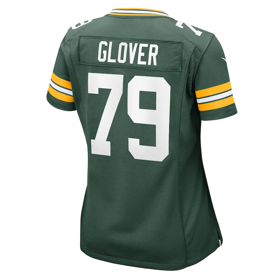 Travis Glover 79 Green Bay Packers Game Green NFL Jersey Women's