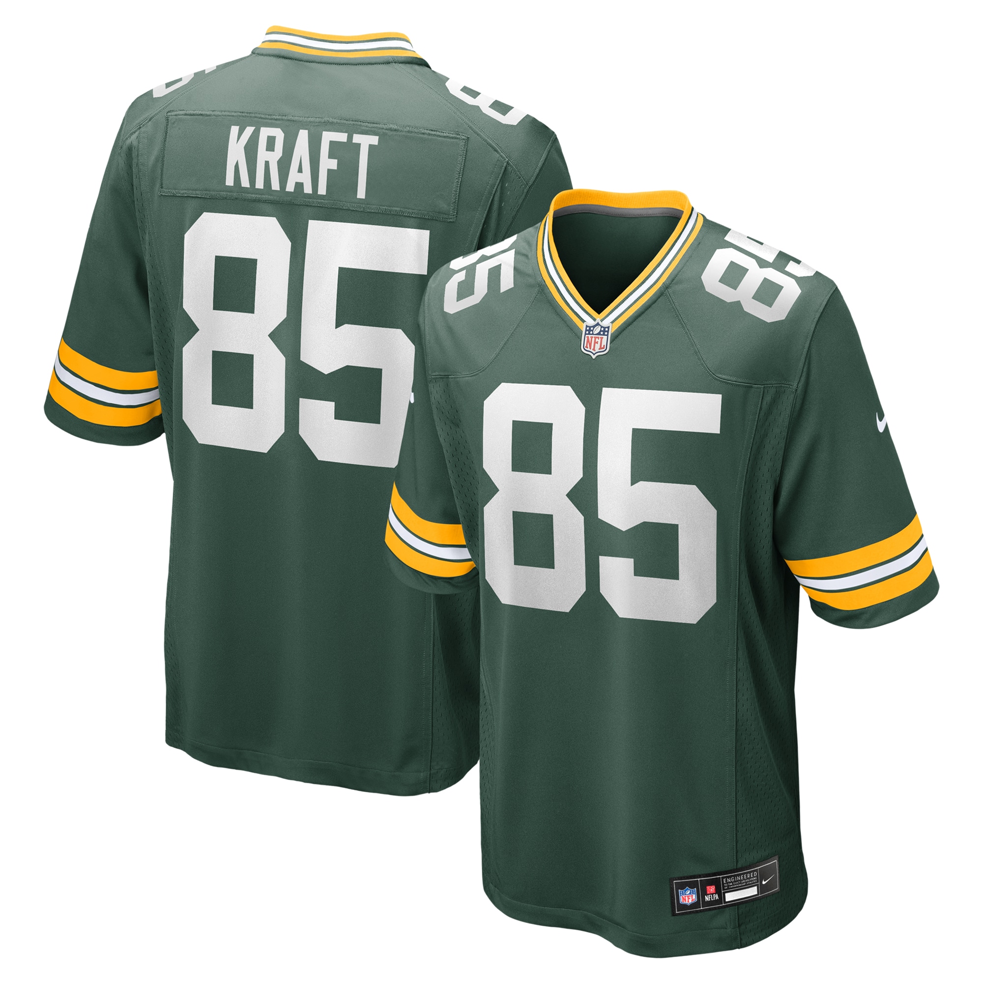 Green Bay Packers Tucker Kraft Green Game NFL Jersey Men's